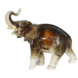 Royal Dux Czechoslovakian Porcelain Elephant