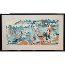 Japanese Framed Woodblock