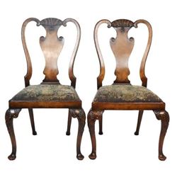 Pair of Upholstered Dining Chairs