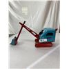 Image 1 : Blue/Red Antique Vintage Circa 1950's Delta Detroit Toy Crane