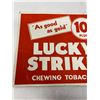 Image 2 : 1940's Lucky Strike Tobacco Cardboard Sign, 11.5" x 9.5"