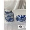 Image 2 : 3 Pieces Of Chinese Blue Porcelain