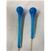 Image 2 : 2 Containers Of 4" Aqua Tear Drop Prisms