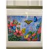 Image 2 : 29"x25" Nicely Framed Painting Of Butterflies By K. Frohloff