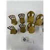 Image 2 : Nice Vintage Brass Doll House Furniture, Table And Chairs