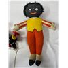 Image 2 : Vintage 13"T Black Americana Doll With Brio Made In Sweden Black Dog With Red Wheels