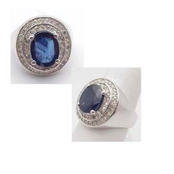 Lady's sapphire and diamond ring, 3.12 