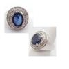 Image 1 : Lady's sapphire and diamond ring, 3.12 