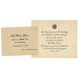 Calvin Coolidge Invitation to Dinner at the White House