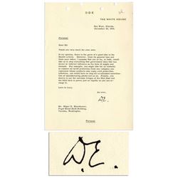 Eisenhower Letter Signed as Pres re Anti New Deal