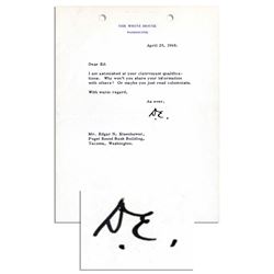 Dwight Eisenhower Typed Letter Signed as President