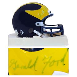 Gerald Ford Signed University of Michigan Mini Helmet