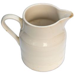 White-glazed batter mug used by the Kennedy family