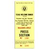 Image 1 : JFK Assassination ''Texas Welcome Dinner'' Press Ticket