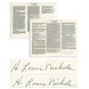 Image 1 : H. Louis Nichols Twice-Signed Souvenir Testimony