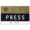 Image 1 : Kennedy Assassination Texas Welcome Dinner Press Pass