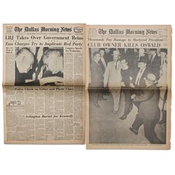 ''The Dallas Morning News'' Announces Oswald Death