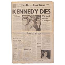 Dallas Robert Kennedy Assassination Newspaper Rare