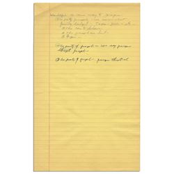 Handwritten Note by Richard Nixon Anti-LBJ Sentiment