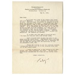 Franklin D. Roosevelt 1928 One Page Typed Letter Signed