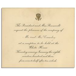 Theodore Roosevelt 1903 White House Invitation