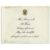 Image 1 : Mrs. Theodore Roosevelt, Edith, White House Invitation