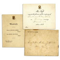 Taft Presidential Invitation to a Musical Performance