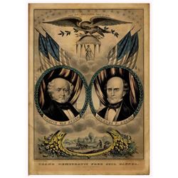 1848 Free Soil Presidential Ticket Campaign Banner