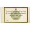 Image 1 : King George V Wedding Invitation from 1893