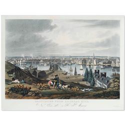 Baltimore From Federal Hill Hand-Colored Folio Aquatint