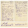 Image 1 : Claude Monet Autograph Letter Signed