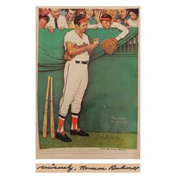 Norman Rockwell Signed Brooks Robinson Poster