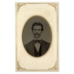 Civil War Era Tintype Man Bowtie