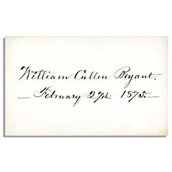 Signature by William Cullen Bryant - February 27th 1857