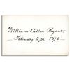 Image 1 : Signature by William Cullen Bryant - February 27th 1857