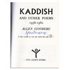 Image 2 : Allen Ginsberg Signed Copy of ''Kaddish & Other Poems''