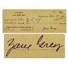 Image 1 : Zane Grey Signed Check Signature Author Wolf Purple