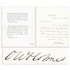 Image 1 : Oliver Wendell Holmes Sr. Autograph Letter Signed
