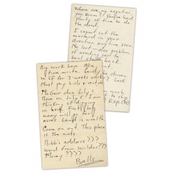 Hunter S. Thompson Autograph Letter From Big Sur