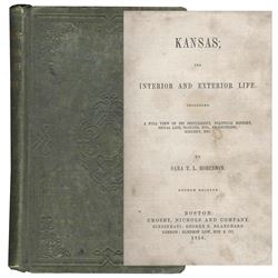 ''Kansas: Interior & Exterior Life'' History Book 1856