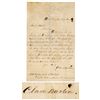 Image 1 : Clara Barton Letter Signed to General Benjamin Butler