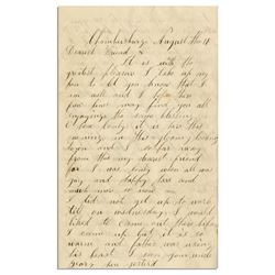 1864 Chambersburg Rare Civil War letter