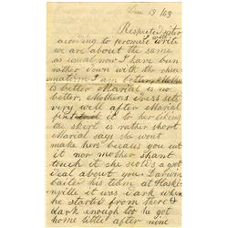 1863 Civilian Autograph Letter Signed ID