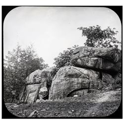 Civil War Magic Lantern Slide Showing The Devil's Den