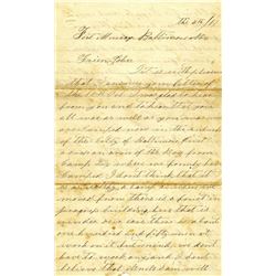 Indiana 21st Infantry Autograph Letter Signed Civil War