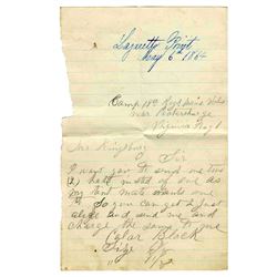 Maine 19th Infantry Autograph Letter Signed Civil War