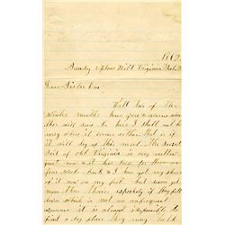 New York 24th Infantry Autograph Letter Civil War ID