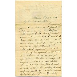 New York Civil  Autograph Letter