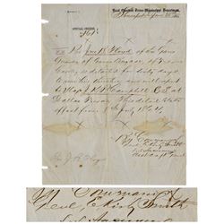 Texas Cavalry Special Orders From 1864 For a Private