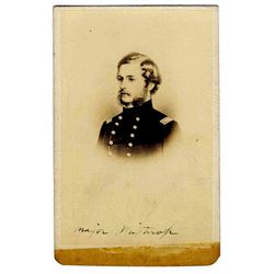 Signed CDV Major Theodore Winthrop Civil War ID